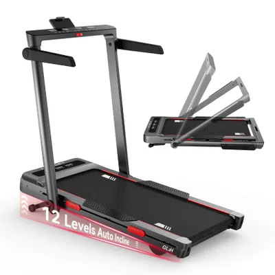 Produktbild von JASPORT GL3H 2-in-1 Laufband, 12° Steigung, 3.0HP, 14 km/h, 18 Programme, Touch & Fernbedienung, Dual LED, Bluetooth, für Zuhause & Büro.