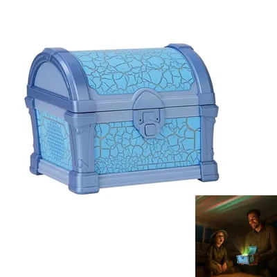 Produktbild von 7 Farben Nachtlicht, Aurora-Lichtprojektor mit 8 Effekten und Fernbedienung, dimmbares, für Schlafzimmer, Geschenke für Kinder, Teenager, Frauen, blau