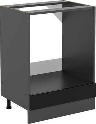 Vicco Herdumbauschrank R-Line, 60 cm ohne Arbeitsplatte, Schwarz Hochglanz/Anthrazit