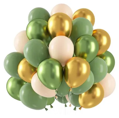 Produktbild von 60 Stück Grüne Gold Luftballons für Geburtstag Hochzeit Party