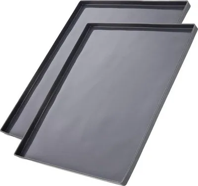 Produktbild von Famanu Silikonbackmatte 2er Set mit Rand - grau