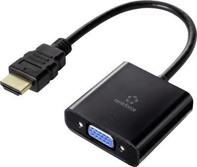 Obrázek produktu pro Renkforce RF-4531578, HDMI, VGA, 3.5 mm, 0,15 m, Černá