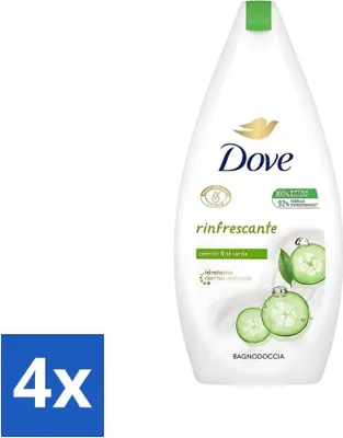 Produktbild von Dove Duschgel Erfrischende Gurke & Grüner Tee 400 ml - Vorteilspack - 4 Stücke