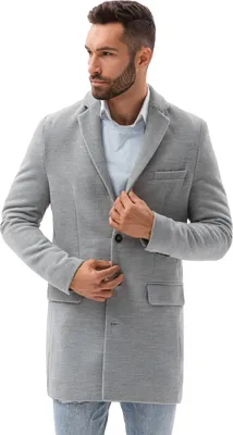 Produktbild von Ombre Clothing Herrenmantel Tekat hellgrau M