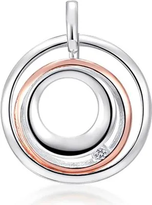 Produktbild von SILBERKETTEN STORE Anhänger, rund mit Zirkonia - 925 Silber