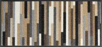 Produktbild von wash+dry Mikado Stripes nature, Dekorative Fußmatte, Drinnen, Rechteckig, Mehrfarbig, Einfarbig, Autumn