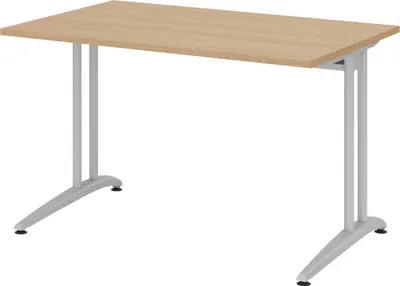 Produktbild von bümö Schreibtisch Serie-B - Größe: 120 x 80 cm, Nachbildung: Eiche