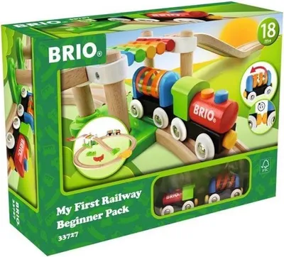 Produktbild von BRIO Mein erstes Entdeckungs-Eisenbahn Set aus Holz, 18 Teile, Ab 18 Monaten