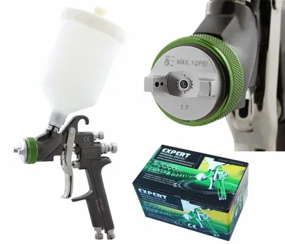 Produktbild von Lackierpistole Spritzpistole Sprühpistole mit Düse 1.7 mm HVLP 600ml EXPERT