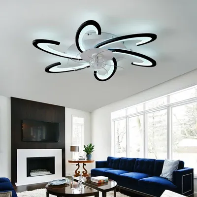 Imagen del producto de Ventilador de techo moderno -  - 76 cm - 7 aspas - Con iluminación LED