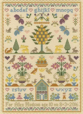 Produktbild von Kreuzstich-Set von Bothy Threads, "The Birthday Sampler", 24x34 cm, XS14