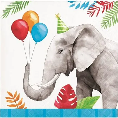 Produktbild von Servietten Party animals, 25 cm, 16Stk.