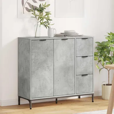 Obrázek produktu pro vidaXL Komoda, betonově šedá, 89,5 x 33 x 82 cm, dřevotřísková deska