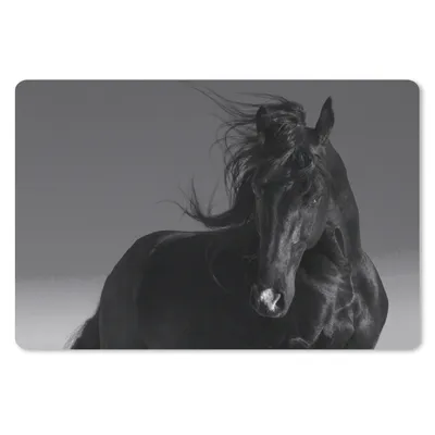 Produktbild von MuchoWow® Mauspad Mousepad Pferd - Tiere - Mähne - Schwarz 27x18 cm - Mousepads - Maus Mat - Pad - Mausunterlage - Büroartikel - Desk Matten