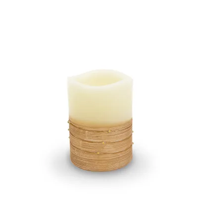 Produktbild von LED-Wachskerze, 2 farbig, Kupfer / creme