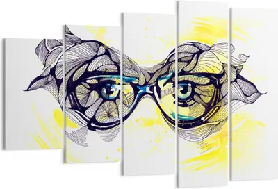 Produktbild von Bild auf Leinwand - Leinwandbild - Person Auge Schatten Dekoration - 150x100cm - Wand Bild - Wanddeko - Leinwanddruck - Bilder - Kunstdruck - Leinwand bilder - Wandkunst - EG150x100-3028