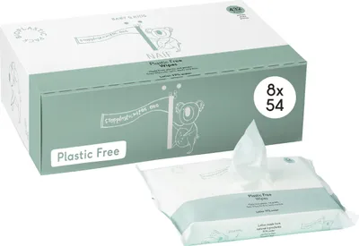 Produktbild von NAÏF Kunststofffreie Feuchttücher für Babys & Kinder 8 packs, Baby-Feuchttuch,  getestet