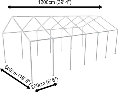 Obrázok produktu pre vidaXL Oceľový rám pre párty stan 12 x 6 m