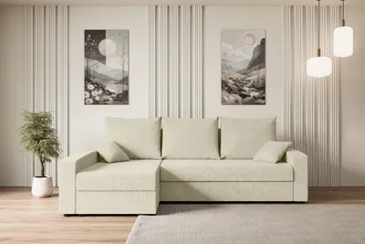 Produktbild von ALTDECOR Ecksofa mit Schlaffunktion und Bettkasten Corner Sofa Bett Eckcouch Couch L-Form Schlafcouch Ausziehbar Wohnlandschaft Schlafsofa Cauchsofa  ALESIA-L -231x140x90 cm Beige