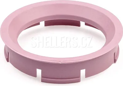 Obrázek produktu pro Vymezovací středící kroužek kol 72,6 / 57,1 (Z19DP), plast, růžová, přesah kužele 3mm