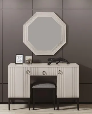 Produktbild von Schminktisch mit Spiegel Schlafzimmer Set Modern Design Neu Luxus