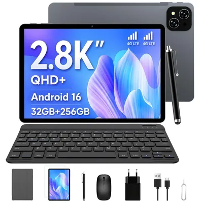 Produktbild von Tablet mit Tastatur und Stift QHD+ Display 32GB +256GB HELIO G100 PROZESSOR und ANDROID 16 Integriertes Gemini AI