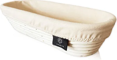 Image de Panier de fermentation pour faire du pain Moule à pain Panier de fermentation rond ou ovale en rotin / roseau, taille:ovale 35 cm (env. 1kg de pâte à pain)