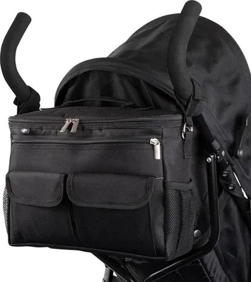 Produktbild von Famanu Organizer für Kinderwagen und Buggy mit Kinderwagentaschen - Schwarz