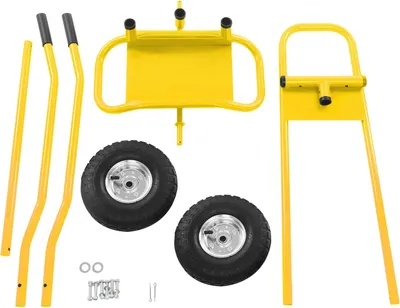 Zdjęcie produktu dla Wózek na płyty - Wózek transportowy - Elastyczny - Nośność 220 kg - 120×85 cm - Do płyt kartonowo-gipsowych, szkła, płyt gipsowo-kartonowych -   - Żółty