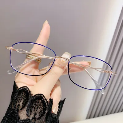 Produktbild von Lesebrille Kleiner Brillenrahmen Anti Blaulicht Ultraleicht Damen Herren Blau +350