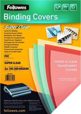 Image de Fellowes Präsentationsdeckb. Transp. PVC 150 MIC A4  100PK
