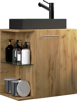Immagine prodotto di Set 2 pezzi / WC per ospiti / bagno per gli ospiti / WC lavabo / set da bagno – Hausa-BL