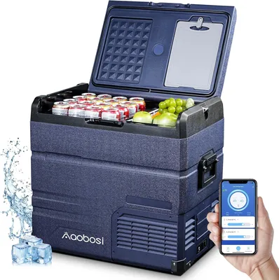 Immagine prodotto di Compressore per frigorifero portatile da 54 litri – Frigorifero da auto portatile con doppia zona e controllo tramite app, fino a -20 °C