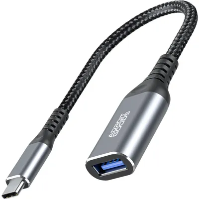 Zdjęcie produktu dla AdroitGoods USB-C do USB-A Adapter OTG Konwerter USB 3.0 - USB C do USB A HUB - Konwersja - Space Grey