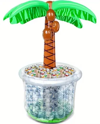 Produktbild von Aufblasbare Palmen-Kühlbox - 152 cm - PVC - Getränkekühler - Strandmotiv - Hawaii-Party - Für den Außenbereich