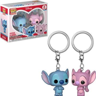 Produktbild von Disney - Stitch & Angel Schlüsselanhänger Funko Pocket POP! Keychain