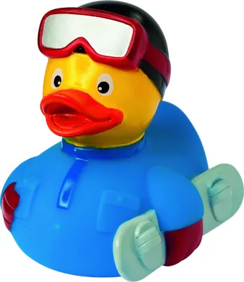 Produktbild von Snowboard - Skifahren - Sportente - Quietscheente - Badeente - ca. 8 cm gross