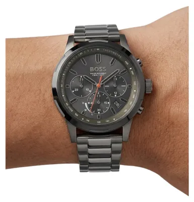 Produktbild von Hugo Boss Solgrade Herrenuhr silber schwarz HB1514034