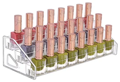 Produktbild von Nagellack-Organizer, 3-lagiger, transparenter Acryl-Nagellackhalter, Aufbewahrungsbox für ätherische Öle und Kosmetika, Make-up-Organizer, Kosmetikaufbewahrung für den Badezimmerschrank