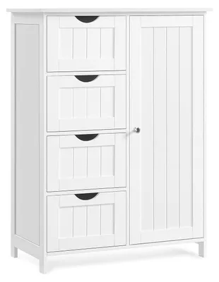 Immagine prodotto di Mobiletto bagno stretto con 4 cassetti, bianco, 35 x 65 x 90 cm