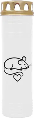 Produktbild von Grabkerze Gedenkkerze "Haustier" (40 bis 170 Stunden Brenndauer), mit vers. Motiv
