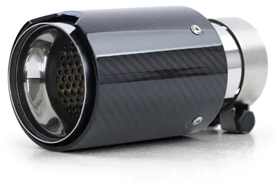 Image de Tuyau d'échappement en carbone, diamètre 90 mm, pour embout de tuyau d'échappement, compatible avec les modèles VW Golf 5, 6, 7 et 8 (V, VI, VII, VIII)