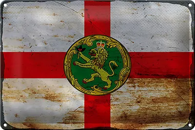 Produktbild von Blechschild Flagge Alderneys 30x20cm Flag Alderney Rost