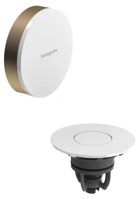 Obrázek produktu pro Sada odtokového a přepadového ventilu hansgrohe, hotová sada Flexaplus, bílá, lesklá, 1 ks.