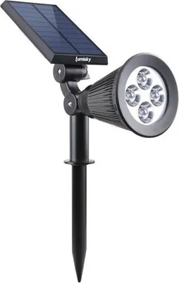 Produktbild von Solarleuchte Außen, LUMISKY, 4 Weiße LEDs, 200 Lm, 90° Drehbar, Wasserdicht