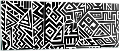 Produktbild von Bilder auf glas - Einteilig - Op-Art. Schwarz Weiß - 140x50cm - Glasbilder - Wandbilder - Bilder - zum Aufhängen bereit - Wanddekoration aus Glas - Glas Bilder - Wandbild auf Glas - GAB140x50-4885