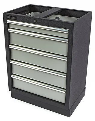 Produktbild von HBM Profi-Werkzeugschrank mit 5 Schubladen für Werkstattausrüstung