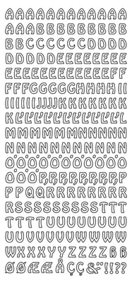 Produktbild von Konturensticker Buchstaben