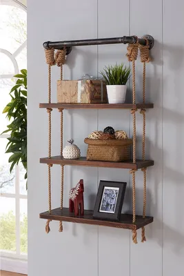 Produktbild von Skye Decor, Almıla- GAR005EVL, Nussbaumfarbe,Schwarz, Wandregale, 120x60x13 cm, 100% Fichteholz