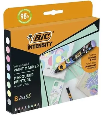 Dekoračný popisovač, sada, 1,5 - 2,3 mm, BIC, 8 rôznych pastelových farieb